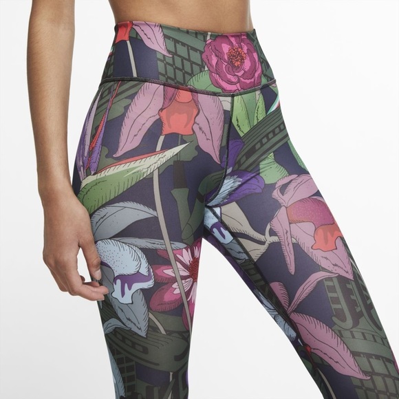 New Nike Icon Clash One floral Tights leggings - Picture 4 of 9
